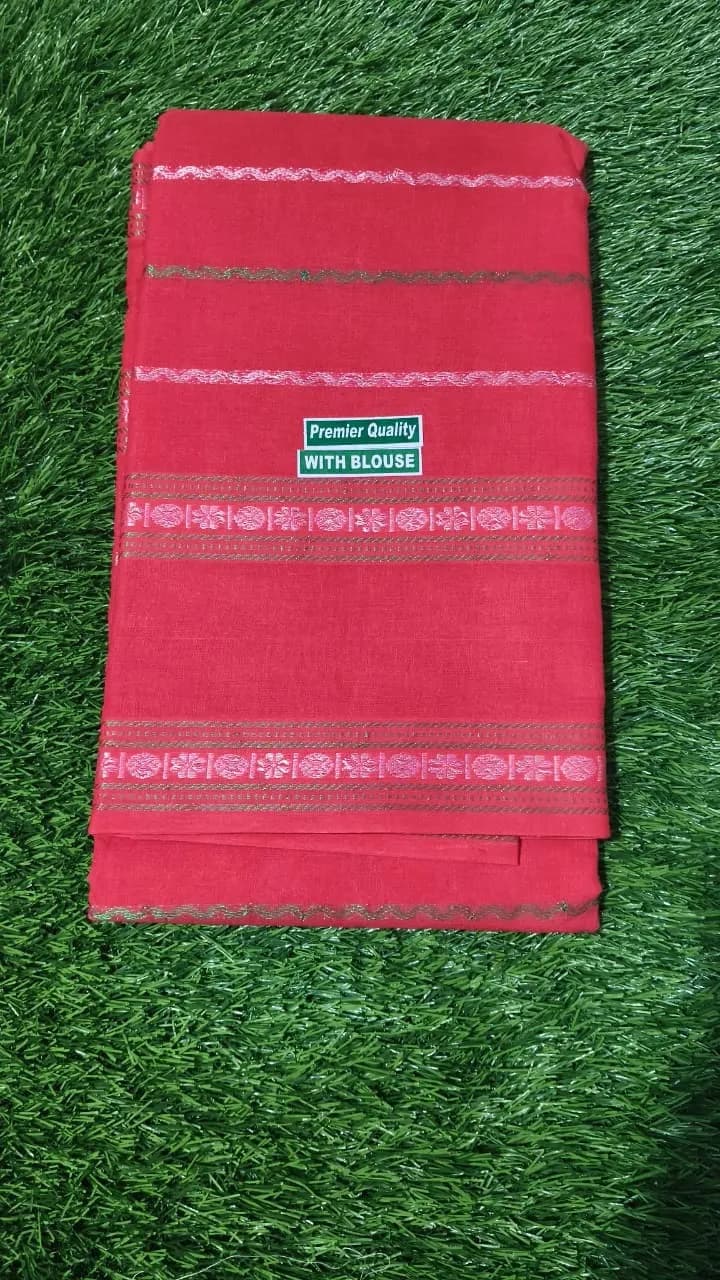 Velthari sungudi cotton sarees(Red)